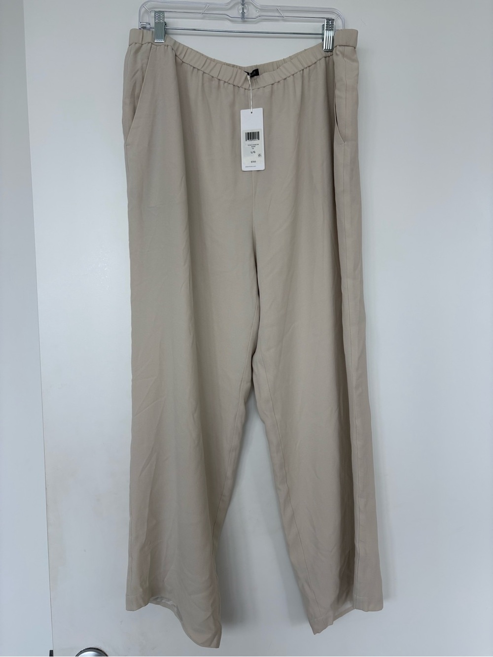 New w/Tags $350 Eileen Fisher silk loose fit pants sz L
